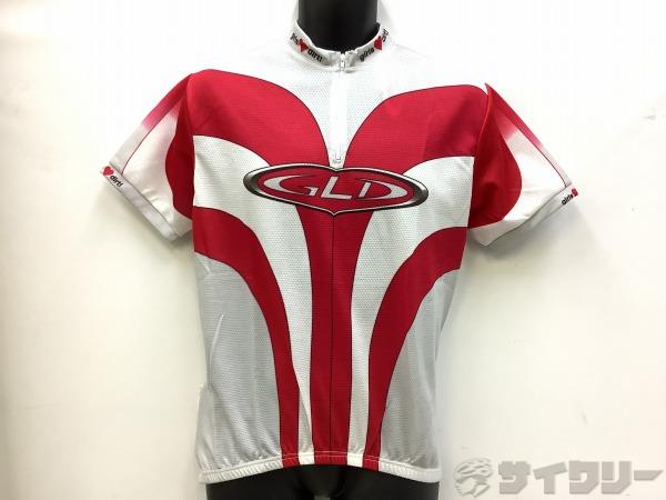 半袖ハーフジップジャージ サイズ：L グレー/レッド