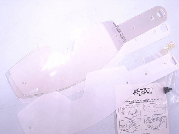 Fox Mainゴーグル用ラミネート 14Pack Laminated Tear-Off