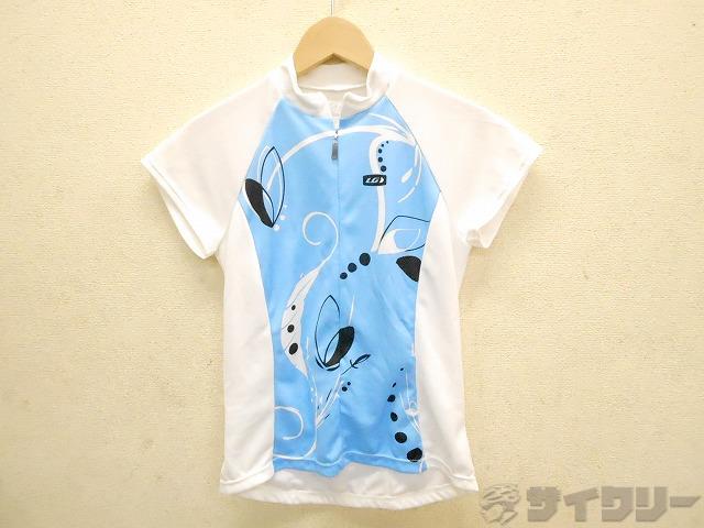 【SALE】レディース フルジップ半袖ジャージ サイズ：M ブルー/ホワイト