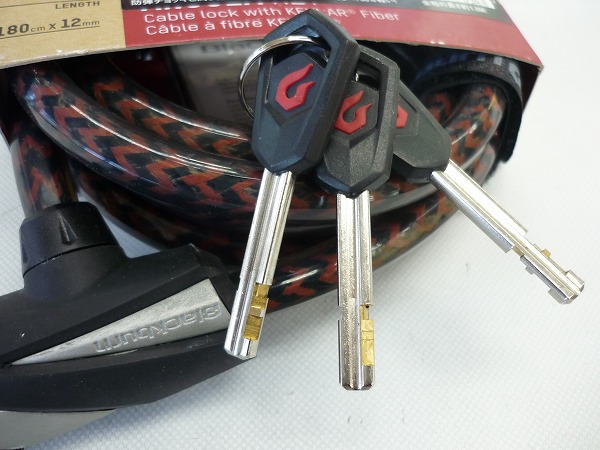ワイヤーロック ANGOLA KEY φ12x1800mm 鍵式