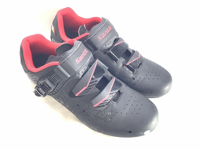 ノンロックシューズ　ブラック/レッド　43