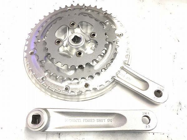 クランクセット 48/38/28T 170mm シルバー