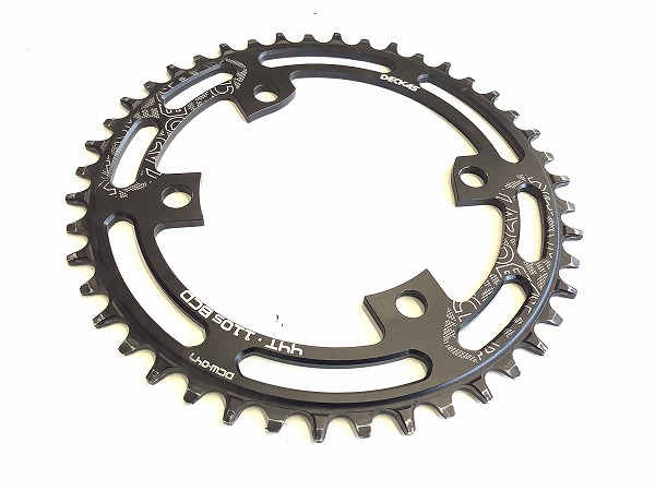 自転車 ナローワイドチェーンリング 4ボルト44T たゆ PCD110
