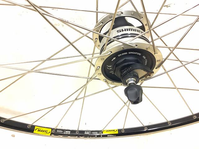 フロントホイール OPENPRO DH-3N80ハブダイナモ　700c