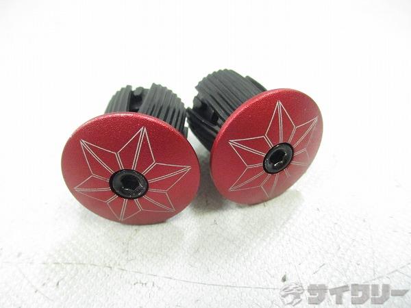 バーエンドプラグ STAR PLUGZ ANODIZED レッド