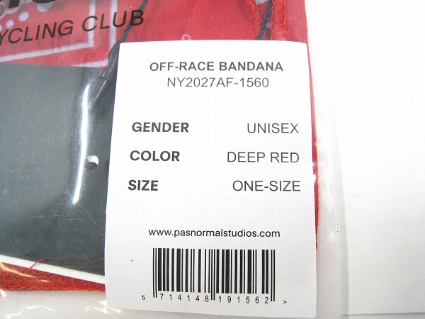 バンダナ Off-Race Bandana ディープレッド