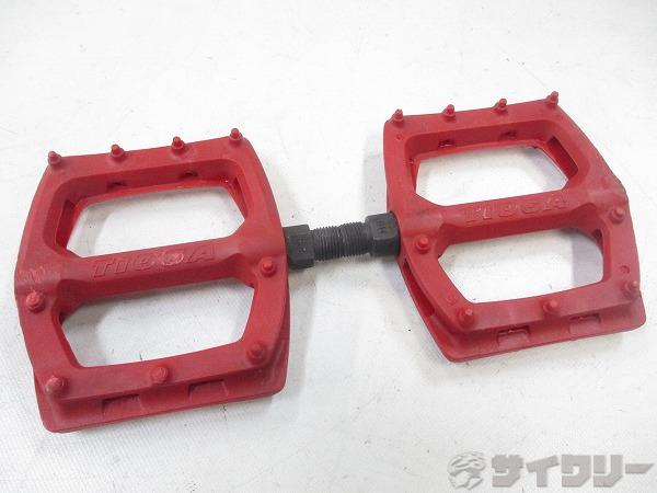 フラットペダル シュアーフットスリム レッド