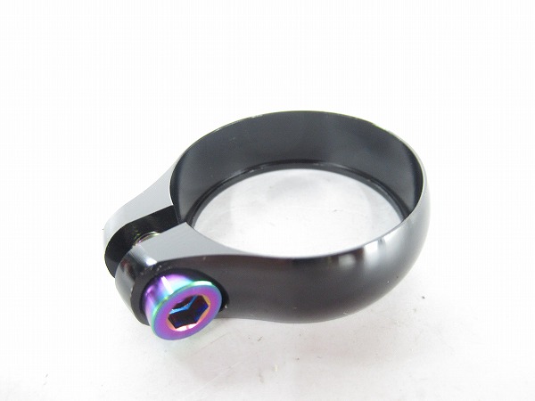 超軽量シートクランプ　チタンボルト　ブラック　31.8mm