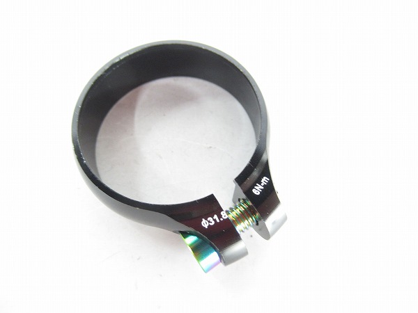 超軽量シートクランプ　チタンボルト　ブラック　31.8mm