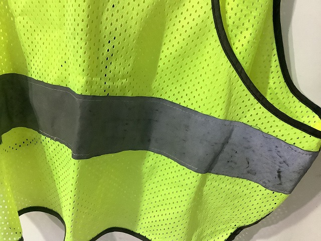 サイクル反射ベスト サイズ不明 劣化あり