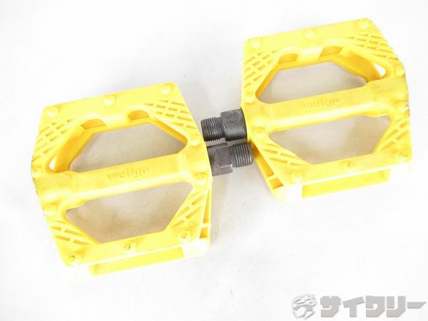 フラットペダル　イエロー　樹脂製