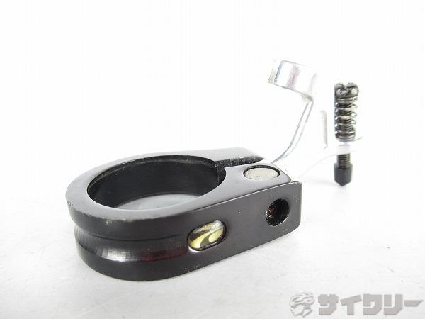 シートクランプ＆ブレーキアウターケーブル受け　ボルトタイプ　ブラック　実測内径：32mm