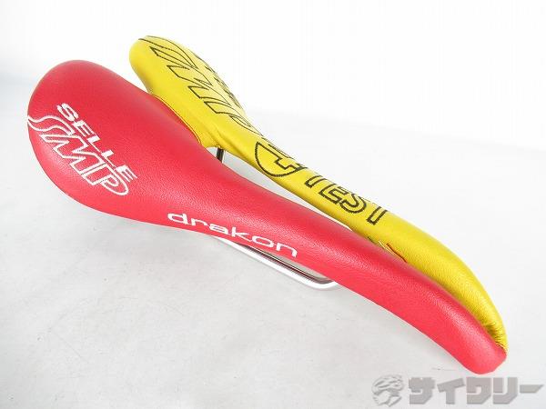 サドル　DRAKON　4　TEST　レッド/イエロー