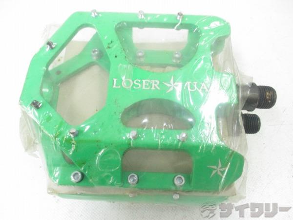 フラットペダル LOSER グリーン