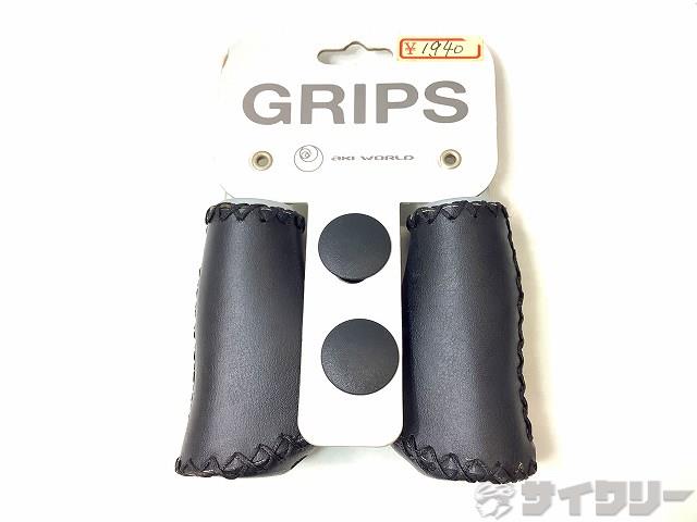 レザー調ロックオンショートグリップ ブラック