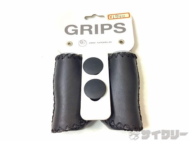 レザー調ロックオンショートグリップ ブラック