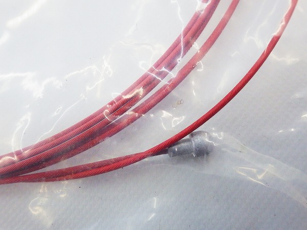 テフロンコーティングブレーキインナーワイヤー ロード用 φ1.5mm ｘ 3,400mm レッド