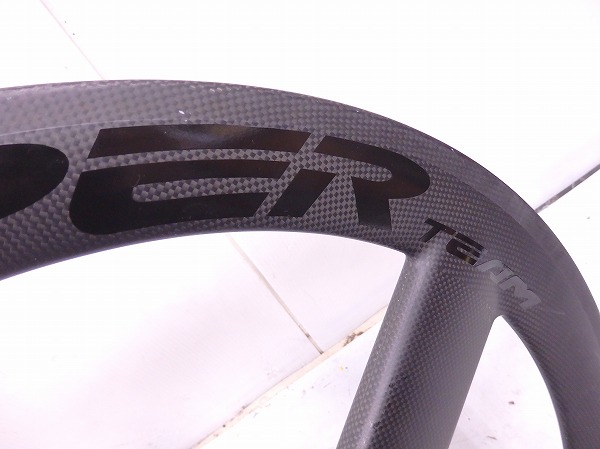 新品 カーボン バトンホイール フロント ターン 【アウトレット】Kitt design CarbonTri-spoke F-Wheel