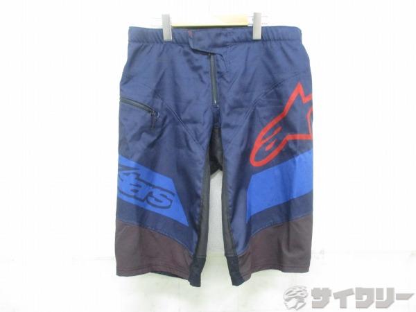 ハーフパンツ サイズ：32 ブラック/ブルー ※スレ、汚れ大