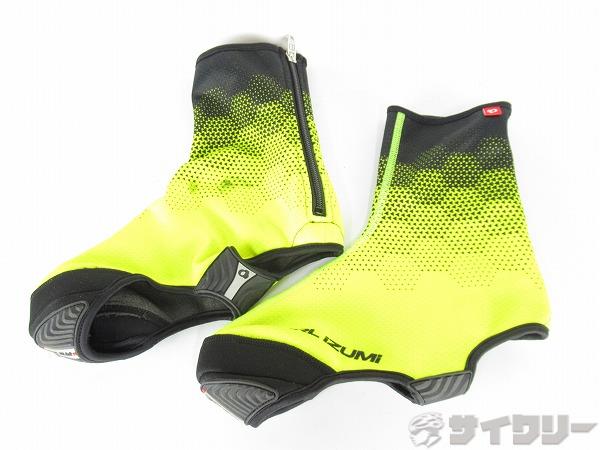 ウィンドブレーク プリント シューズカバー　イエロー/ブラック　Mサイズ　※汚有