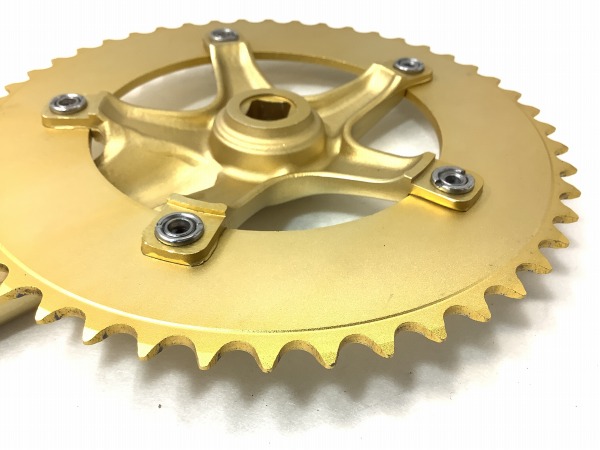ピスト用クランク ゴールド 48T 170mm