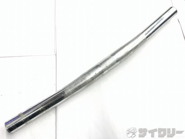 フラットバーハンドル シルバー 25.4/405mm(実測) ※カットあり
