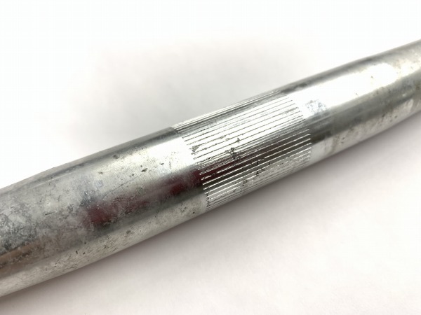 フラットバーハンドル シルバー 25.4/405mm(実測) ※カットあり