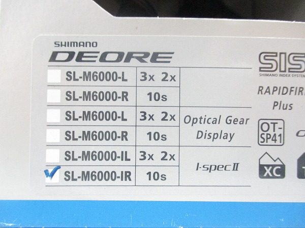 ラピッドシフター SL-M6000 (I-spec Ⅱ) Deore 10s