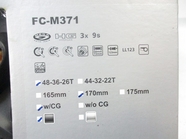 クランクセット FC-M371 170mm 48-36-26T