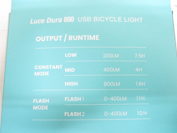 フロントライト Luce Dura 800