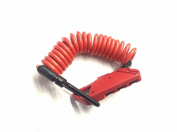 ダイヤル式ワイヤーロック レッド