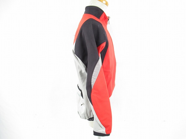 ウィンドブレークジャケット　レッド/グレー　Lサイズ