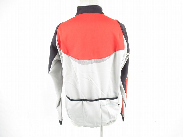 ウィンドブレークジャケット　レッド/グレー　Lサイズ