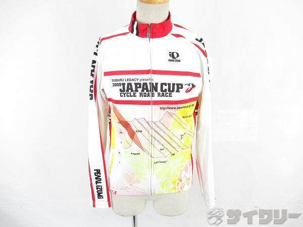 長袖ジャージ　2009　JAPAN CUP　ホワイト/レッド　Mサイズ　※汚有