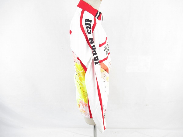 長袖ジャージ　2009　JAPAN CUP　ホワイト/レッド　Mサイズ　※汚有