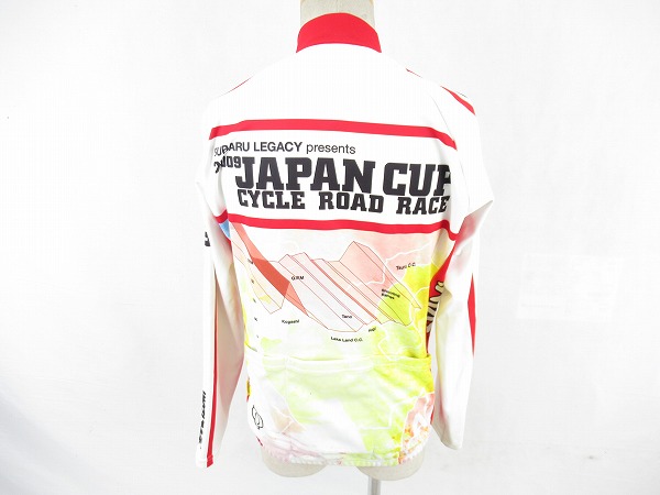 長袖ジャージ　2009　JAPAN CUP　ホワイト/レッド　Mサイズ　※汚有