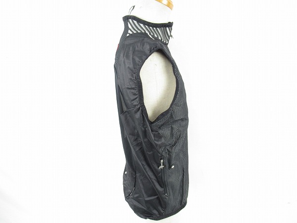 サイクルベスト　ブラック　ジレ　ウィンドブレーク（前面）　Mサイズ