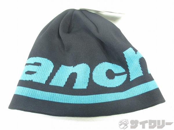 撥水ビーニー ブラック/チェレステ F（57-59cm）