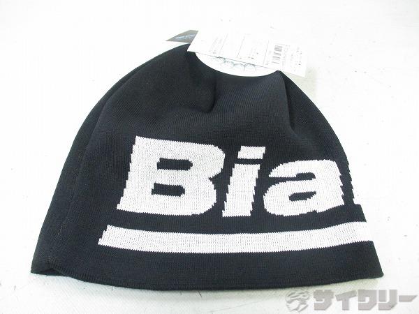 撥水ビーニー ブラック/ホワイト F（57-59cm）