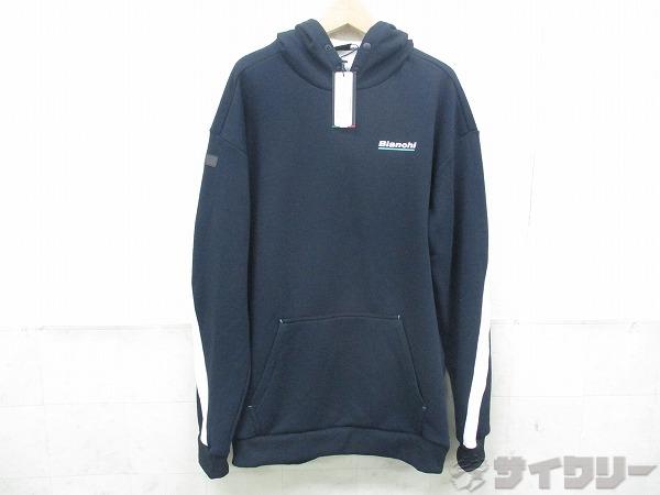 プルオーバーフーディー ブラック L