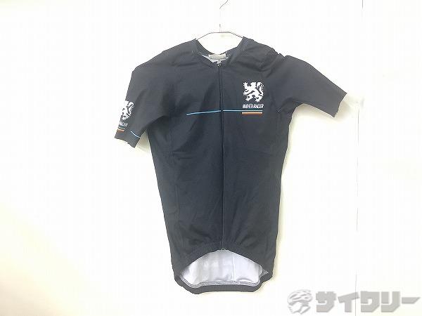 フルジップ半袖ジャージ　ブラック