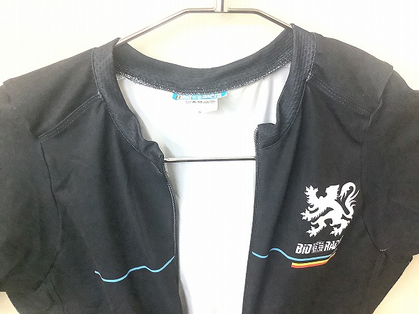 フルジップ半袖ジャージ　ブラック