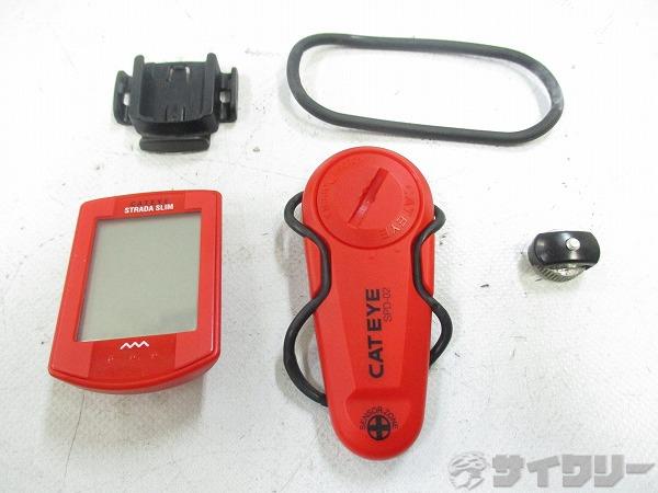 サイクルコンピューター CC-RD310W レッド ※本体電池切れ