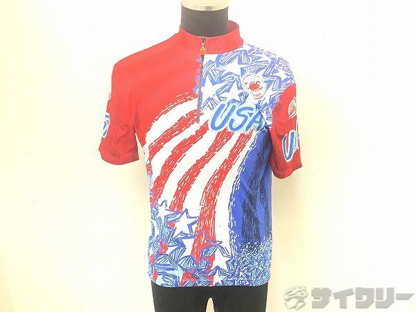 フルジップ半袖ジャージ　USA　サイズ：M