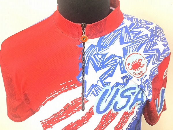 フルジップ半袖ジャージ　USA　サイズ：M