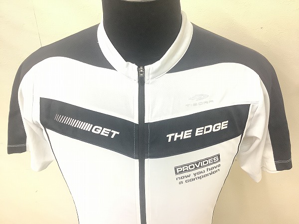 フルジップ半袖ジャージ　ホワイト　サイズ：M