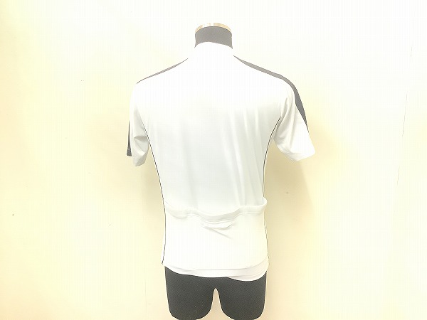 フルジップ半袖ジャージ　ホワイト　サイズ：M