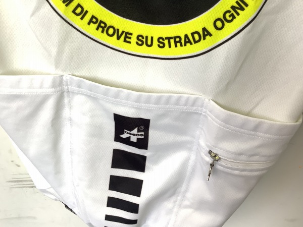 半袖フルジップジャージ EQUIPE Mサイズ ホワイト/イエロー