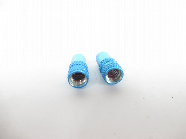 アルミバルブキャップ　仏式用　ブルー　2個