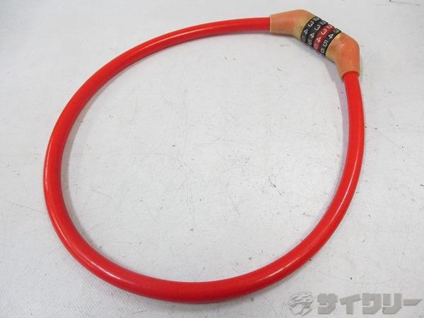 ワイヤーロック ダイヤル式 レッド